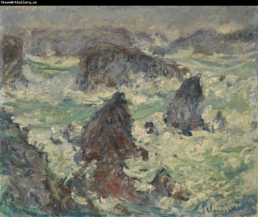 Claude Monet Tempete sur les Cotes de Belle lle